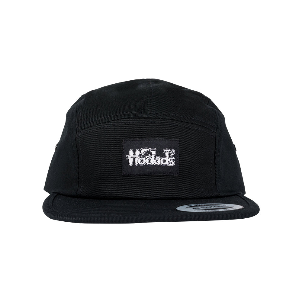 Hodads 5 Panel Hat with OB Logo Embroidered Patch black front view