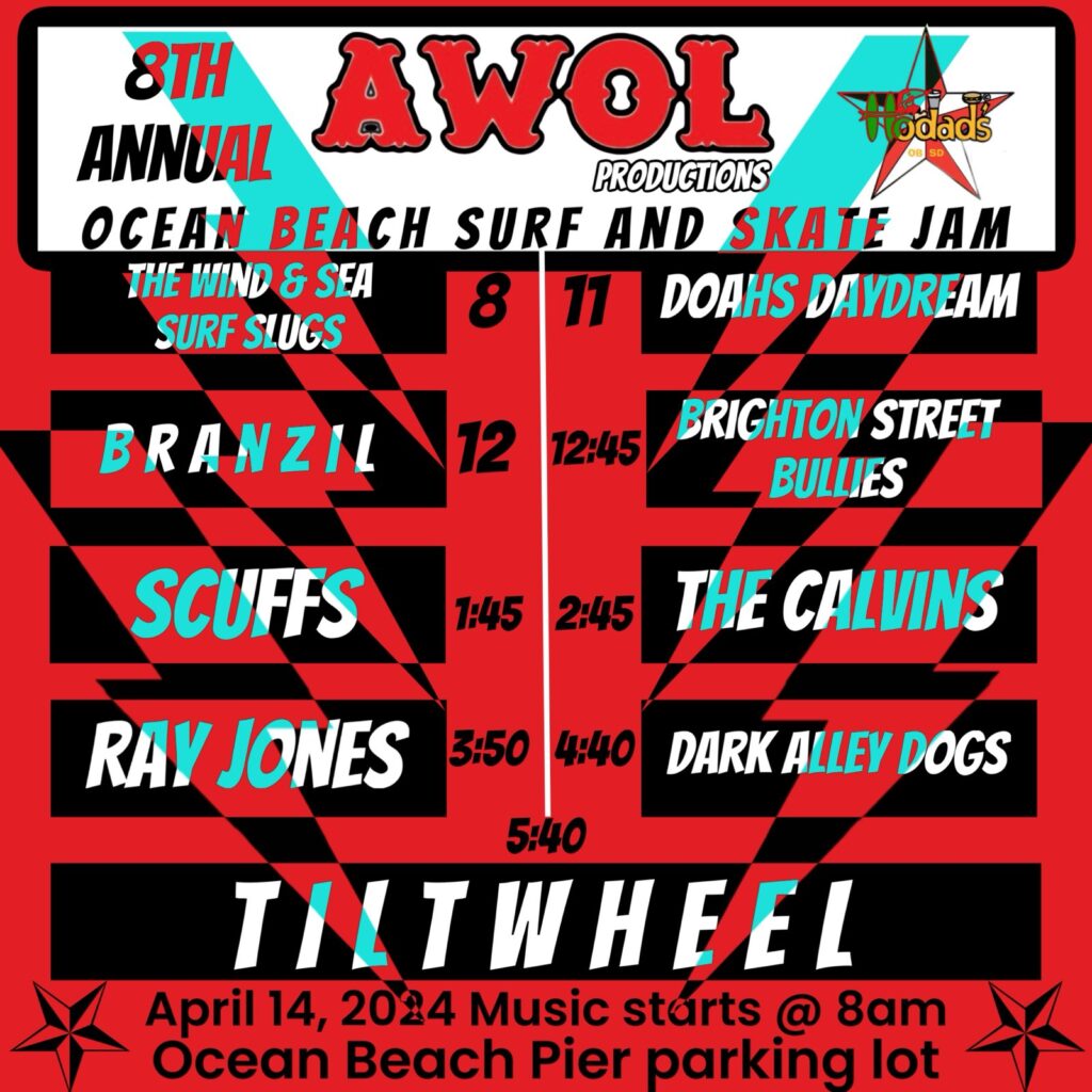 OB Pier Surf Classic-8th -Annual BAND Line up Sunday April 14th